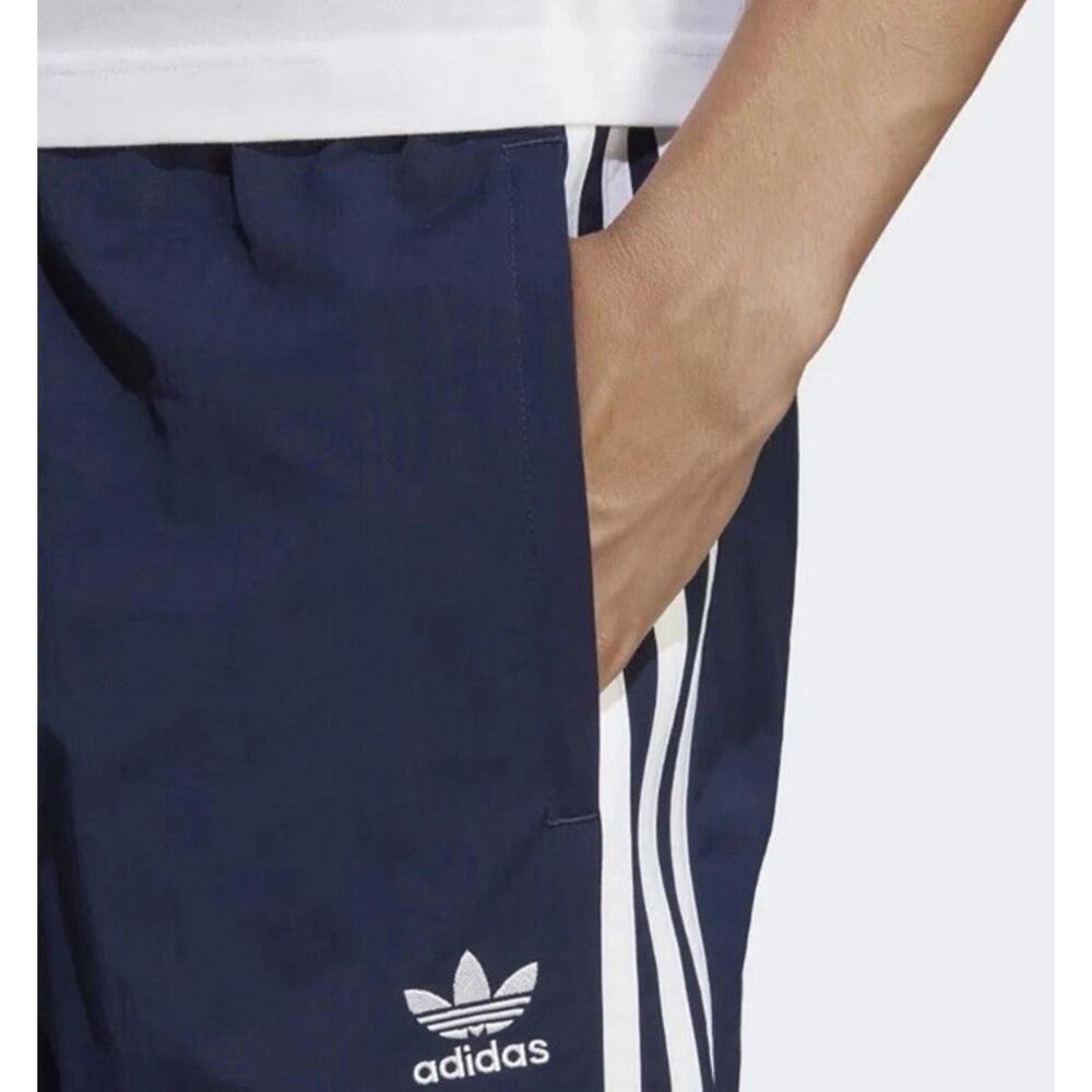 $80 Adidas Original 3S Cargo Pants Navy Blue White 3-Stripes HR3362 Mens Large - Picture 3 of 9